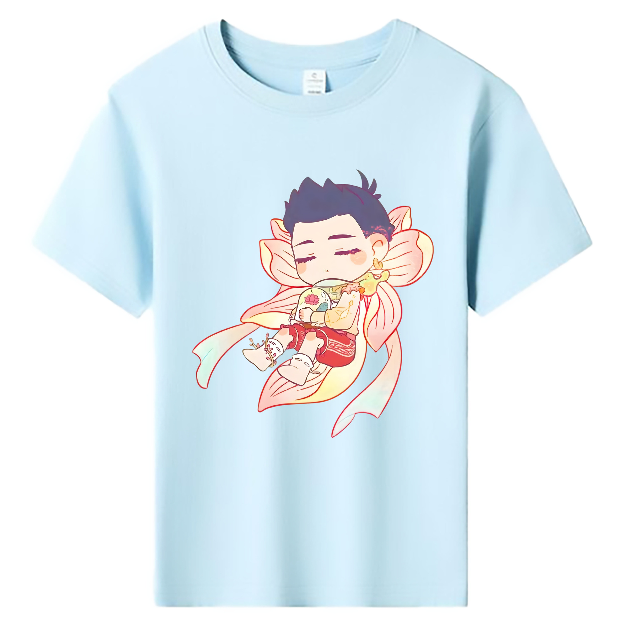 （画像用） Ne Zha 2 ナタ 魔童の大暴れ 綿100％キッズTシャツ（フロントプリント）